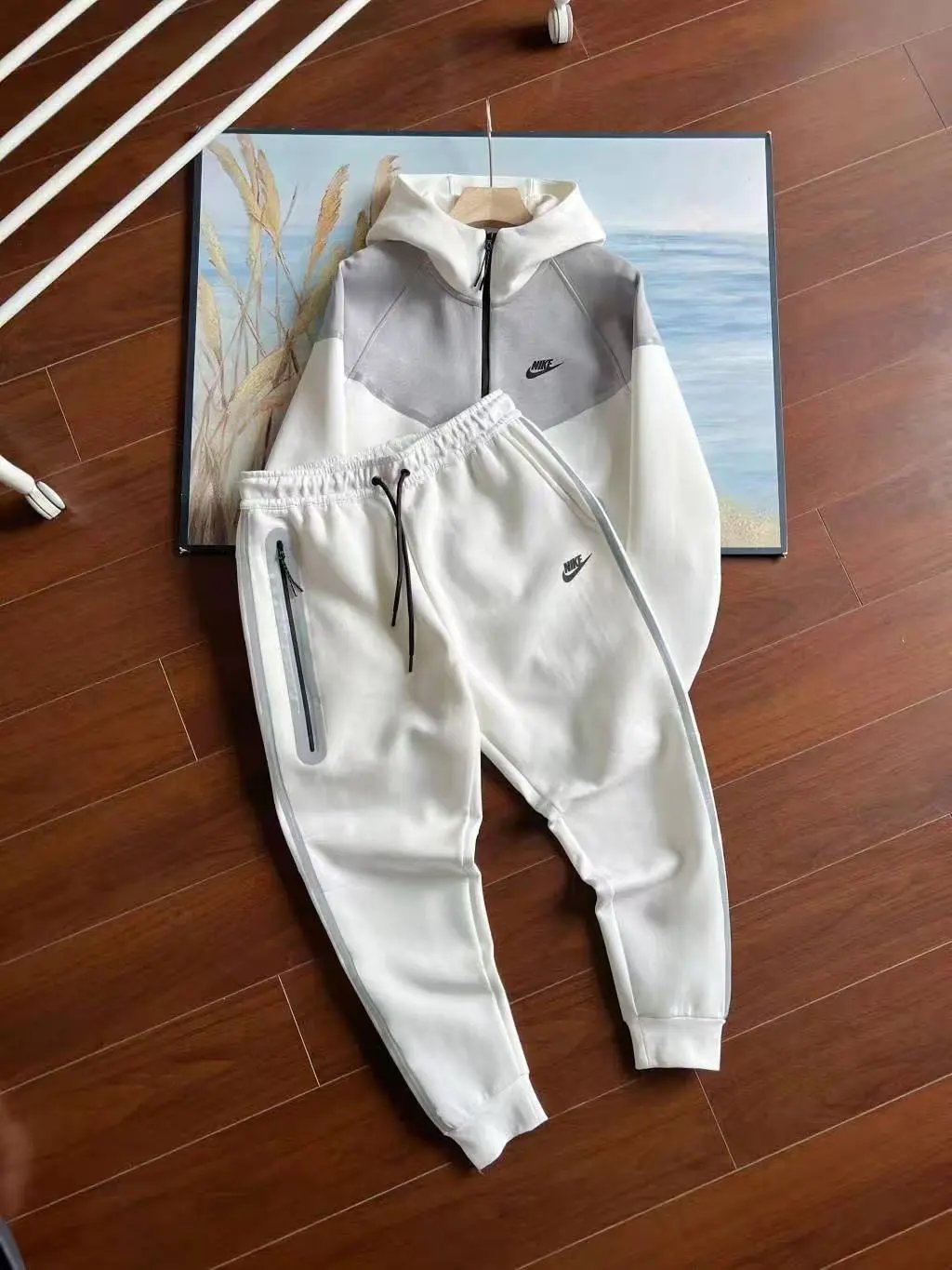 NOCTA Tech Fleece Hoodie and Sweatpants Set Dusty Pink Tracksuit - 4