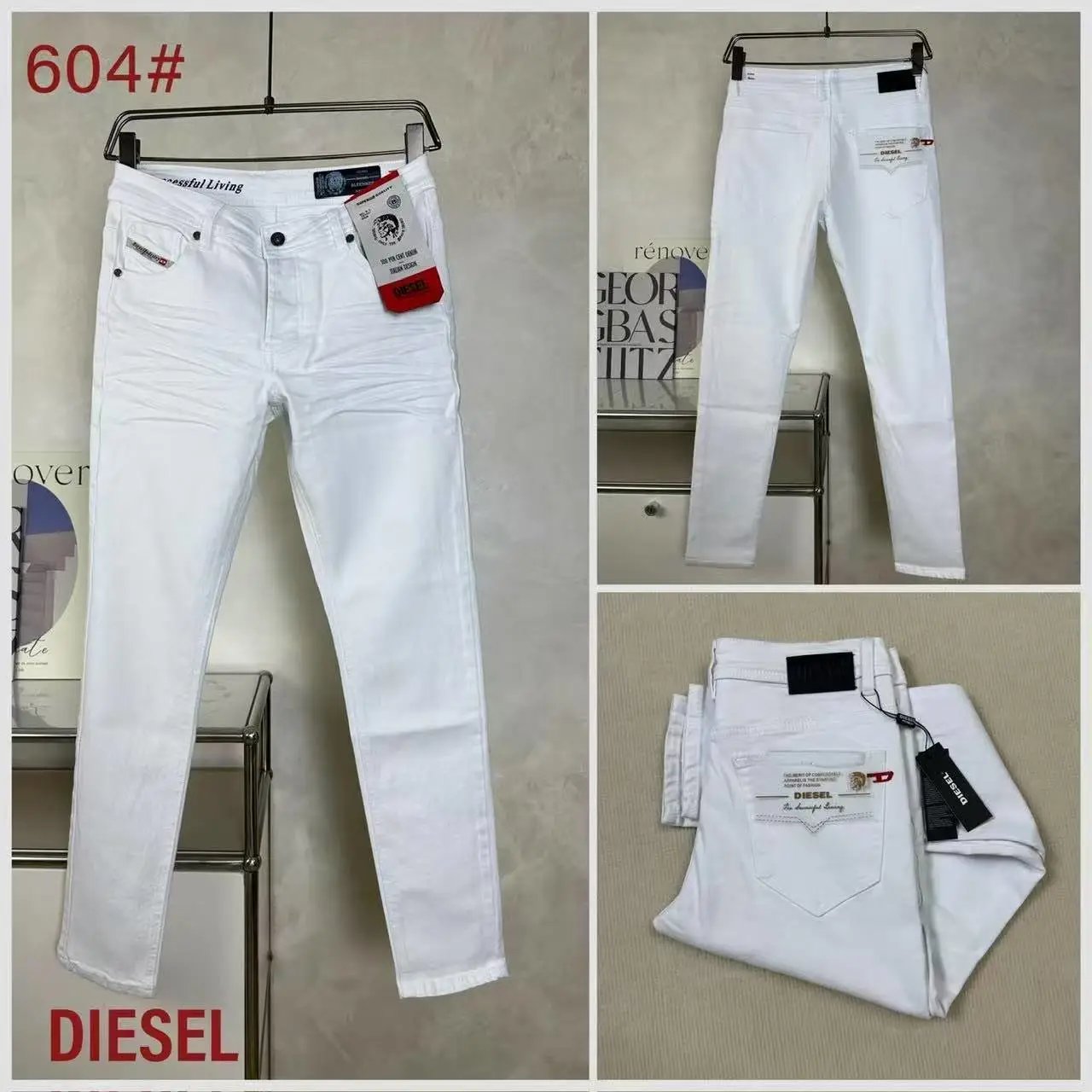 Design Replay Hyperflex White Weft Edition Gray Jeans - 5