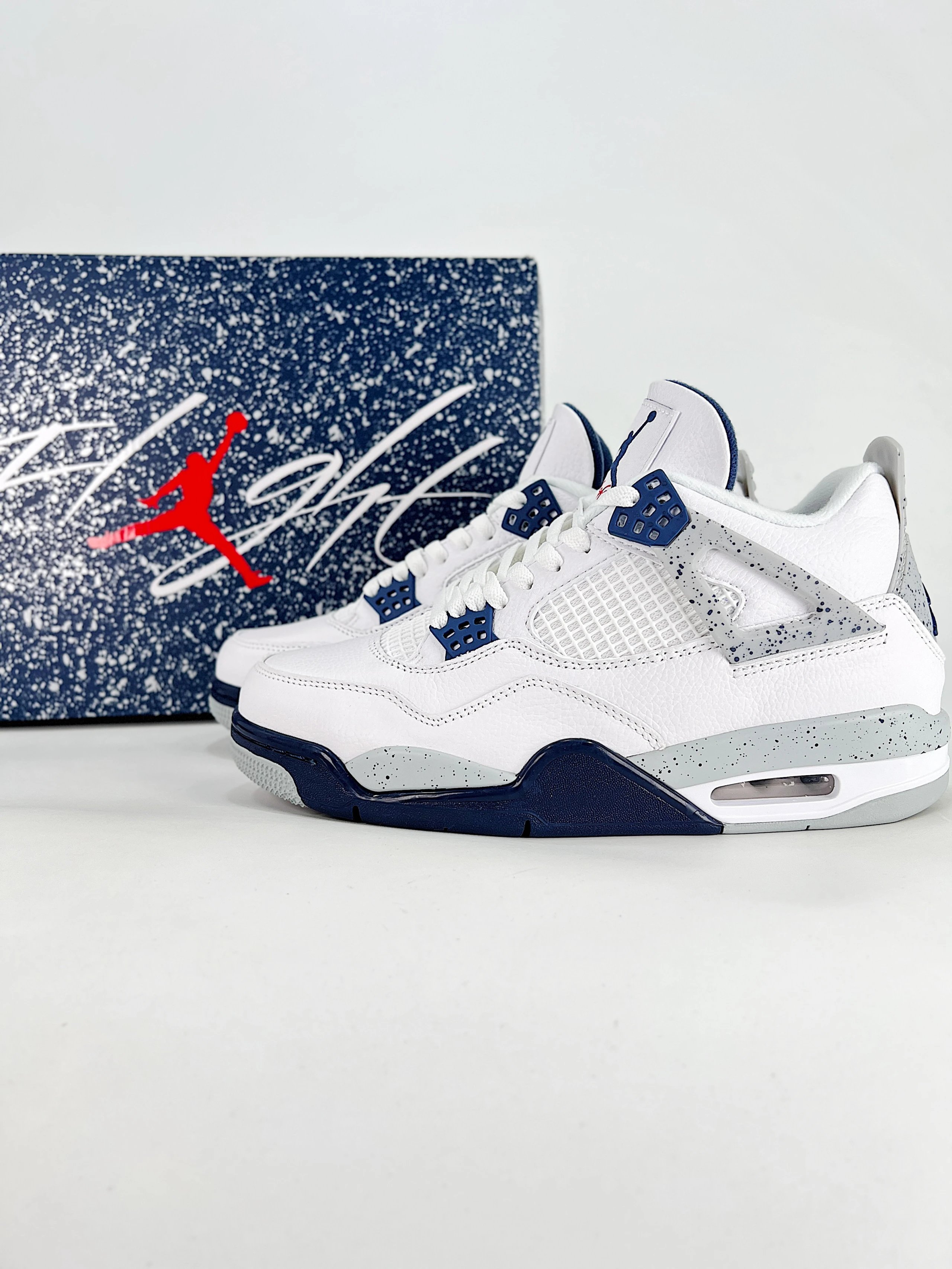 Air Jordan 4 Retro University Blue Sneakers Basketball Shoes - 5
