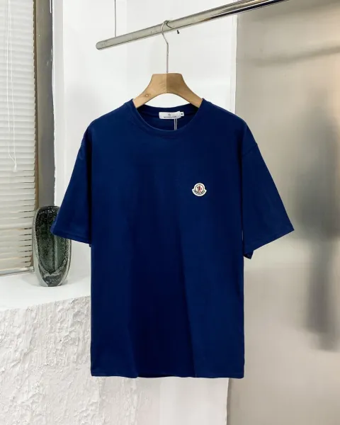 Moncler Logo Patch Navy T-Shirt - 1