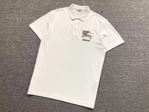 Burberry Equestrian Knight Polo White Polo Shirt - 1