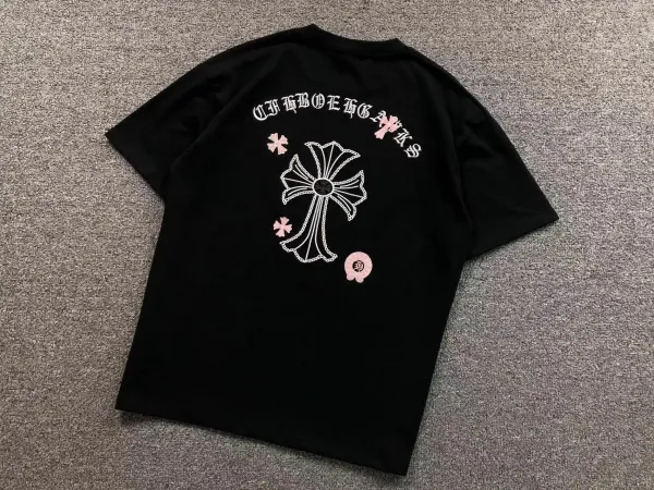 Chrome Hearts Cross Embroidered Black T-Shirt - 1