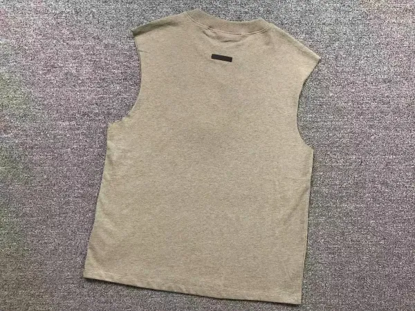 Fear of God Essentials Sleeveless Tee Beige Vest-Top - 1