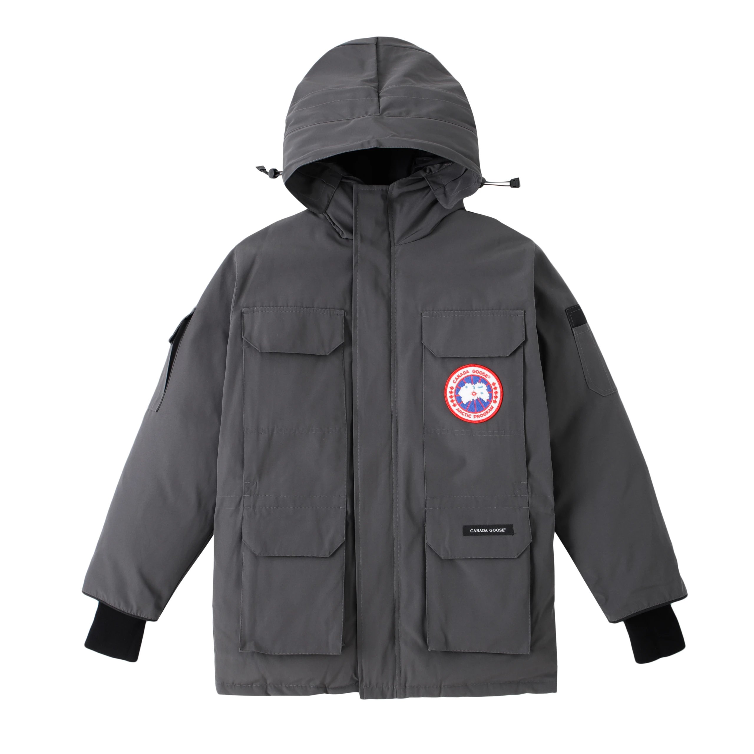 Grey Four-Pocket Hooded Parka - 144349