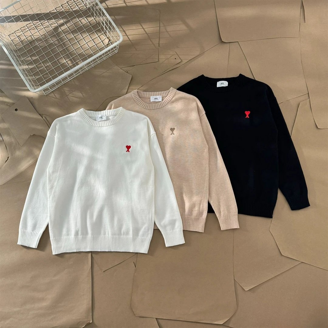 heimaA55 情侣款小爱心圆领毛衣
