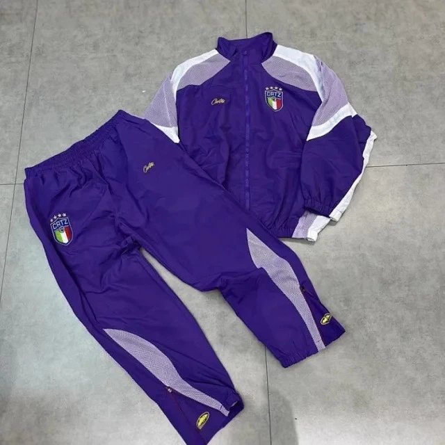 刺绣夹克裤子套装