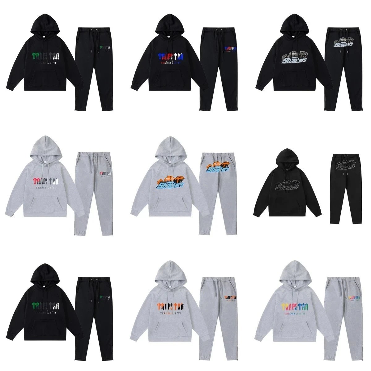 Sports loose hooded sweatshirt and pants set