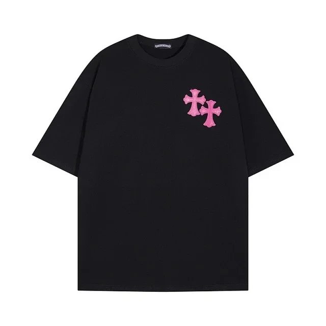 Cross Embroidery Short Sleeve T-Shirt