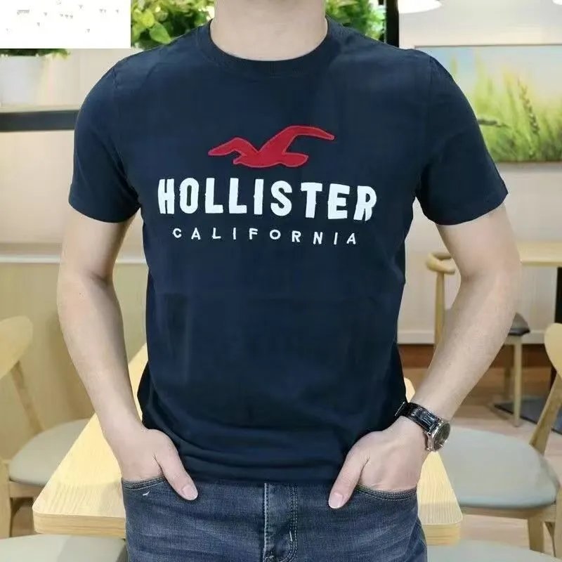 Hollister California Logo Graphic T-Shirt Navy