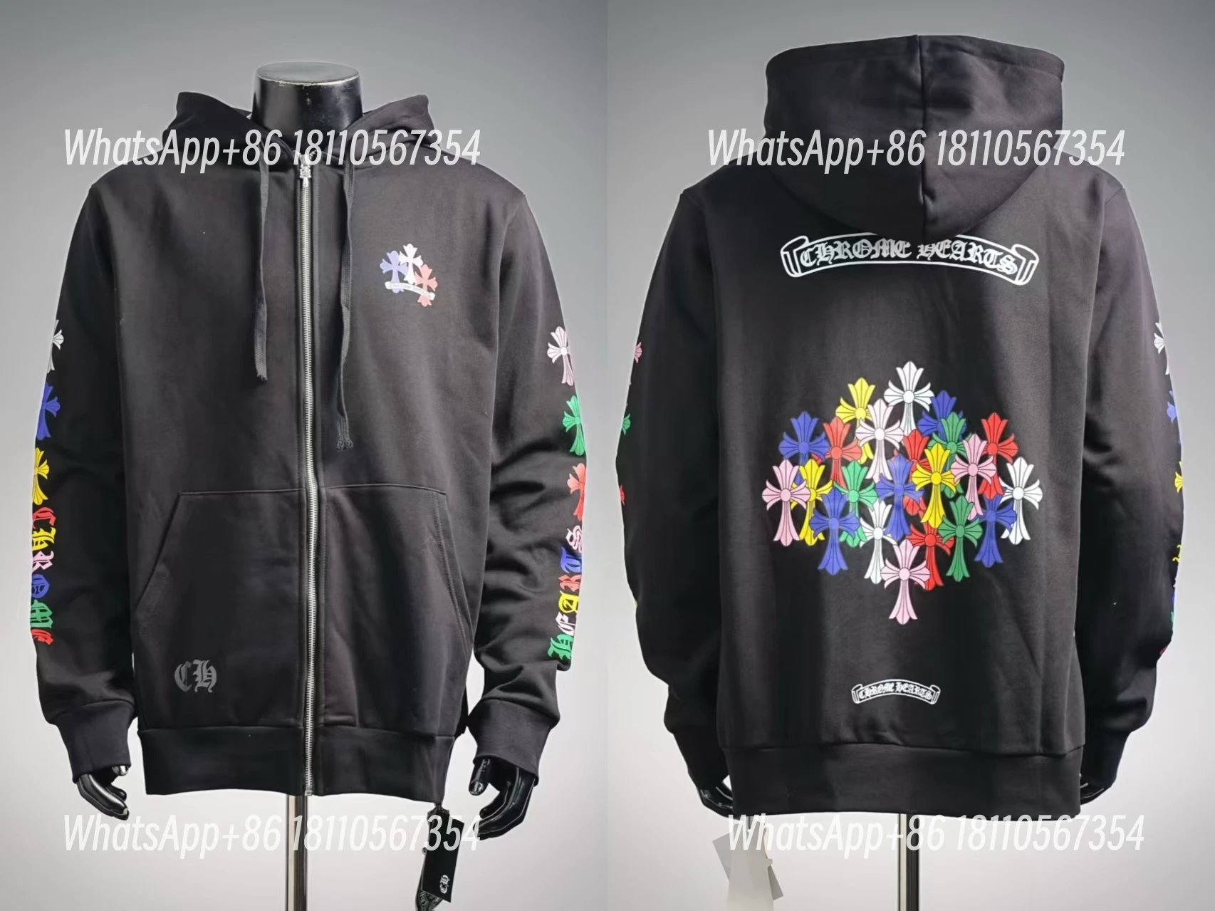 Black Zip Hoodie （4）
