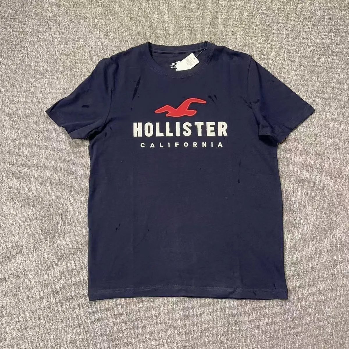 Hollister California Logo Graphic T-Shirt Navy