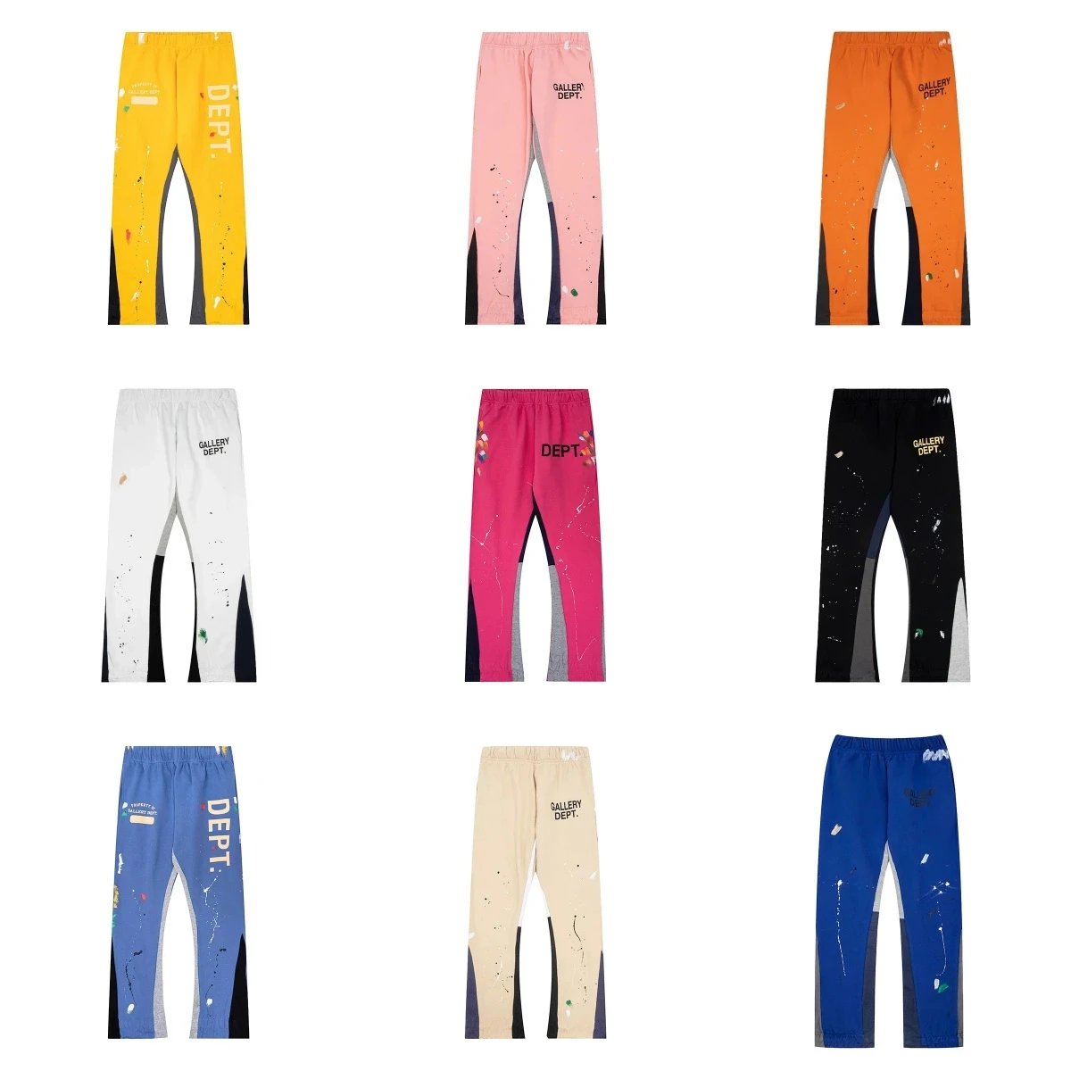 Fashionable graffiti bootcut pants for men and women*High version