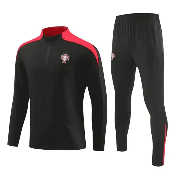 Portugal National Team Training Tracksuit Black/Red - 1