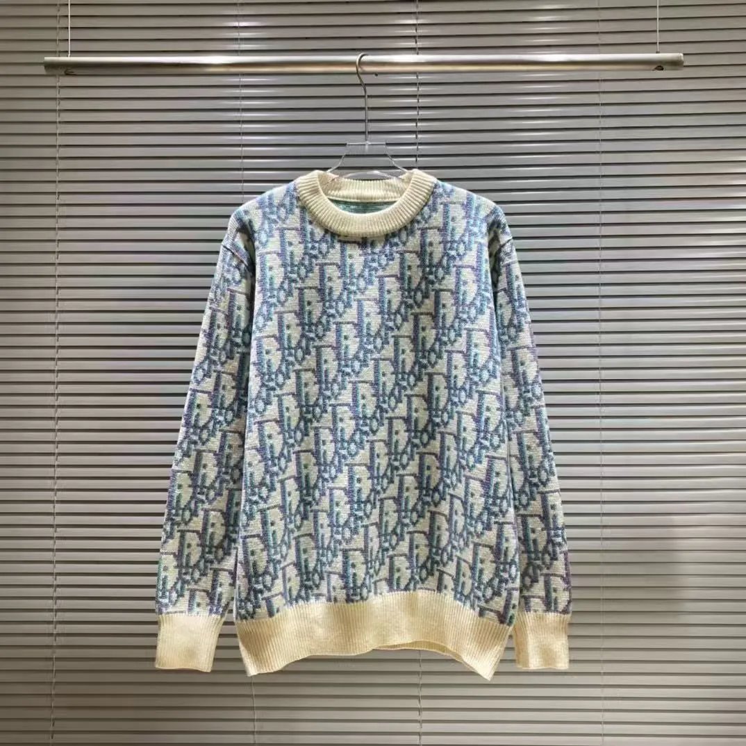 Hot Sale Limited Time Offer Dior Blue Print Sweater