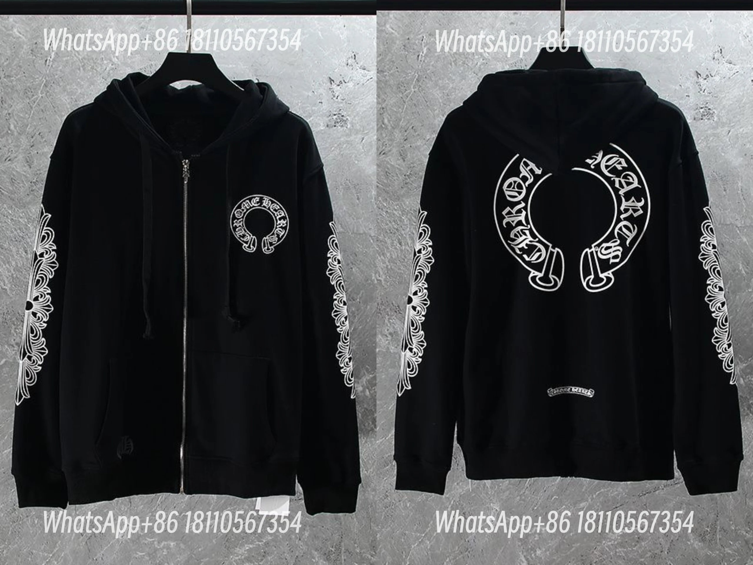 Black Zip Hoodie （1）