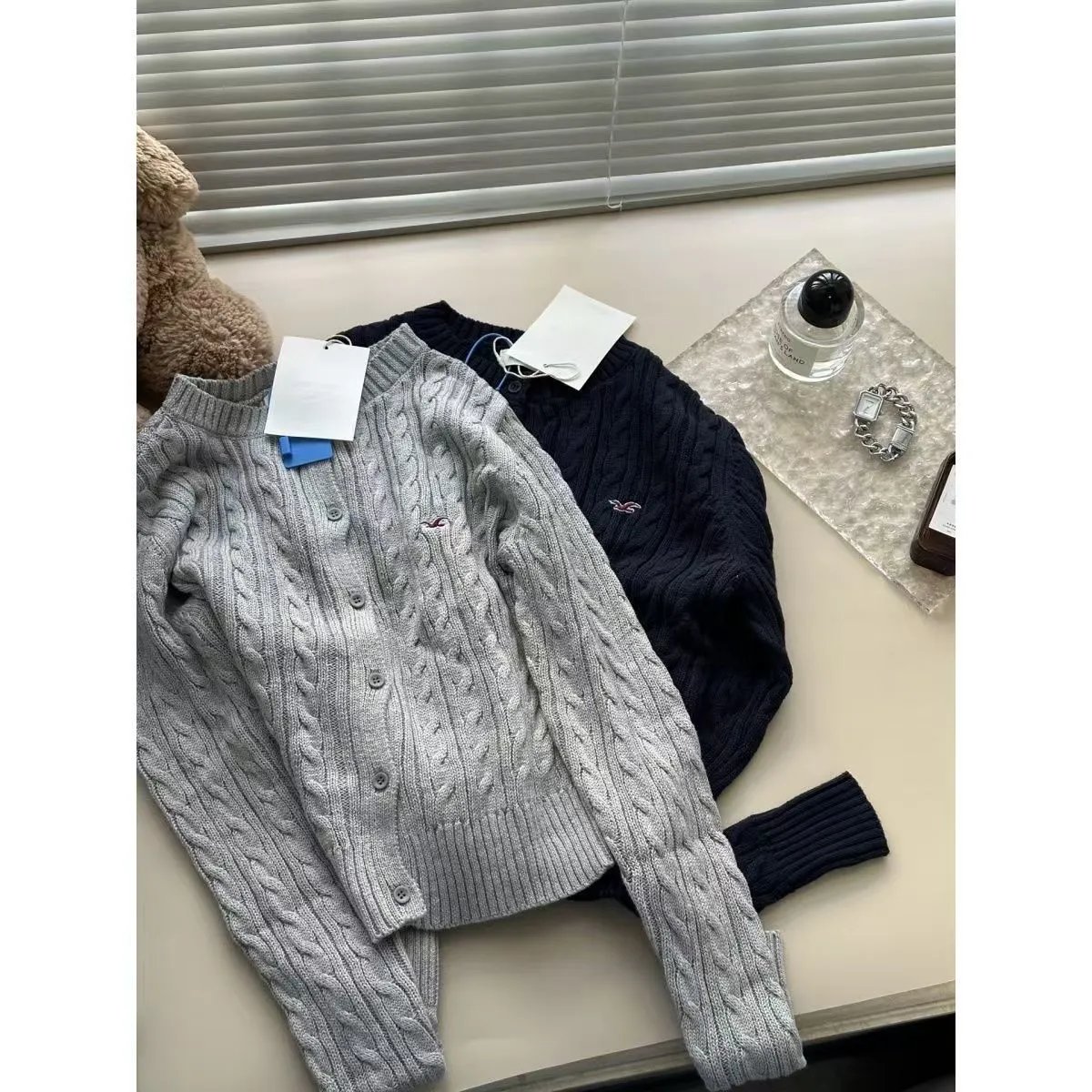 Design New Trend Gingham Button-Down Shirt Navy Blue Shirt - 7