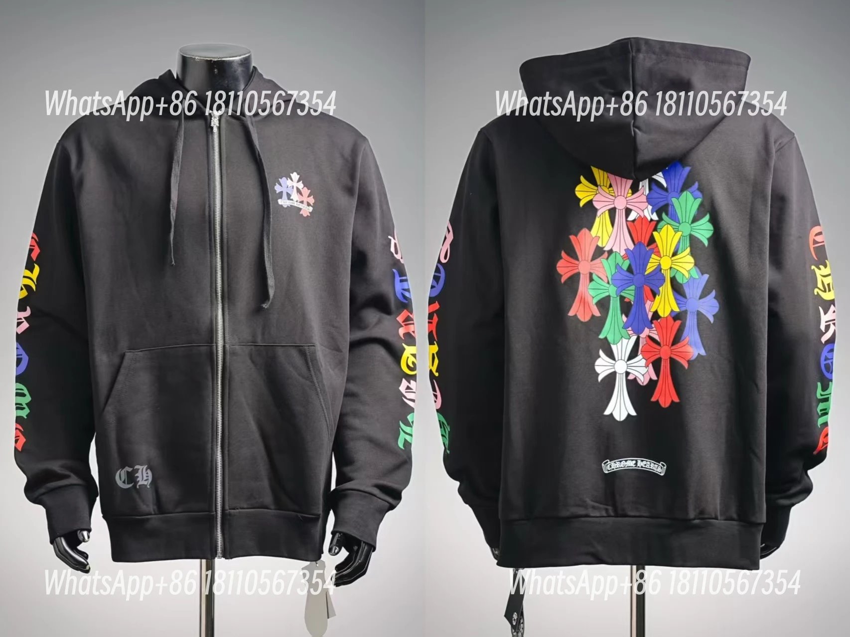 Black Zip Hoodie （3）