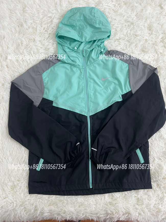 Nike Windbreaker Jacket Mint Green Grey Black