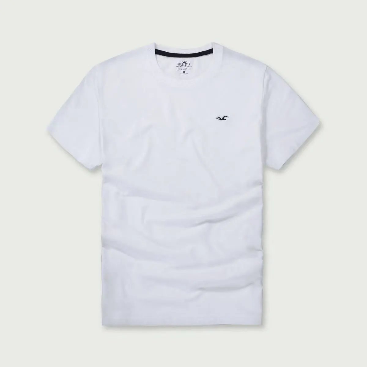 Hollister Crew Neck Tee White T-Shirt Tops.t Shirts