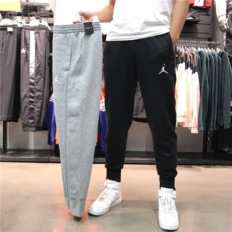 Item Thumbnail for The new season's new men's classic embroidered slim version plus velvet warm sports pants casual cuffed trousers 3933