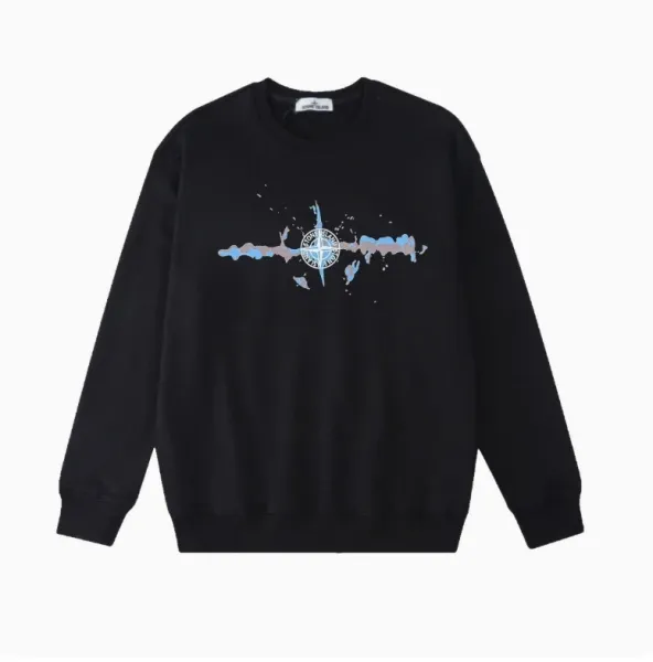 Stone Island Compass Print White Hoodie - 4
