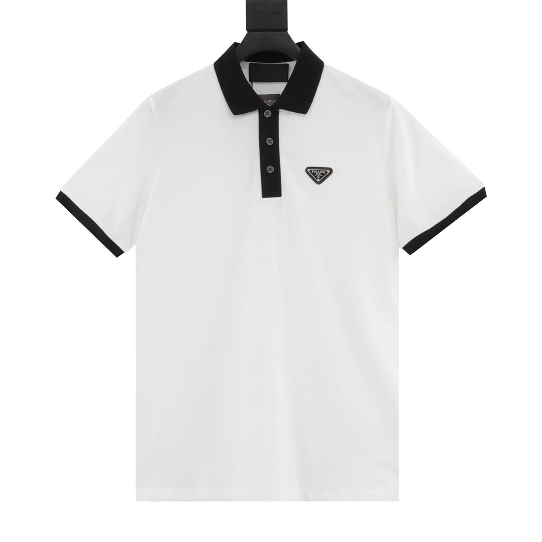 Prada Triangle Logo Polo Shirt
