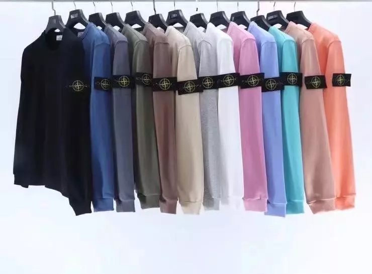 25ss early spring trendy brand new Stone island basic model compass armband looped thin design for men and women couple pullover round neck hoodie