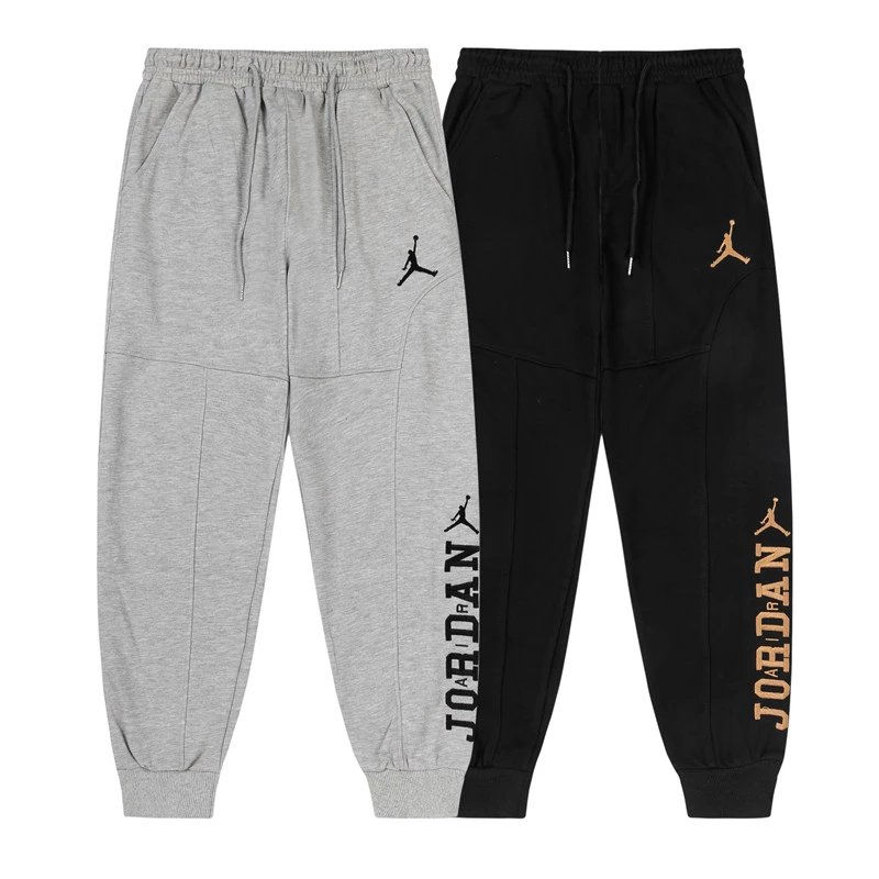 25ss秋冬装新品潮牌Air Jordan AJ 小飞人 刺绣立体剪裁男女同款毛圈全棉休闲运动卫裤休闲长裤