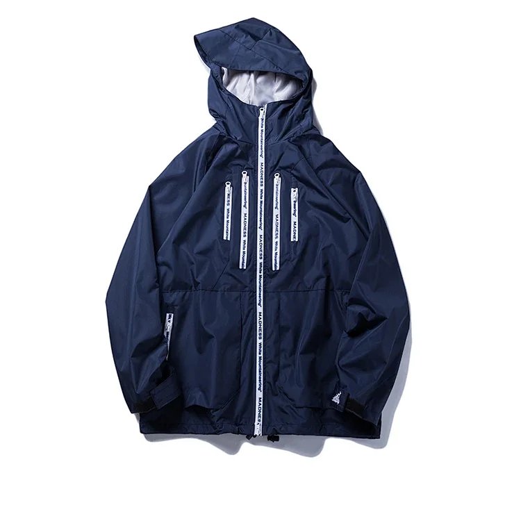 MADNESS Jackets Hooded zip jacket with contrast logo-tape zippers image 3