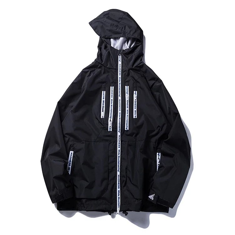 MADNESS Jackets Hooded zip jacket with contrast logo-tape zippers image 5