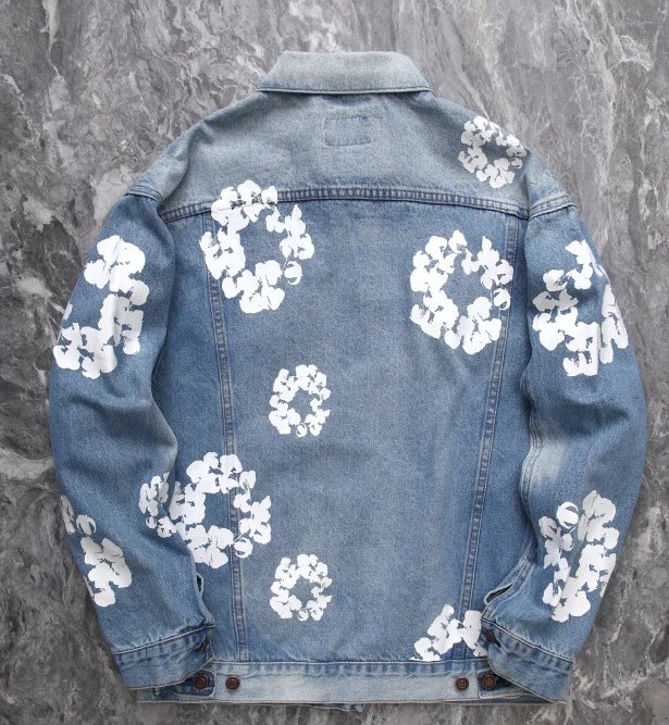 Denim Floral Jacket