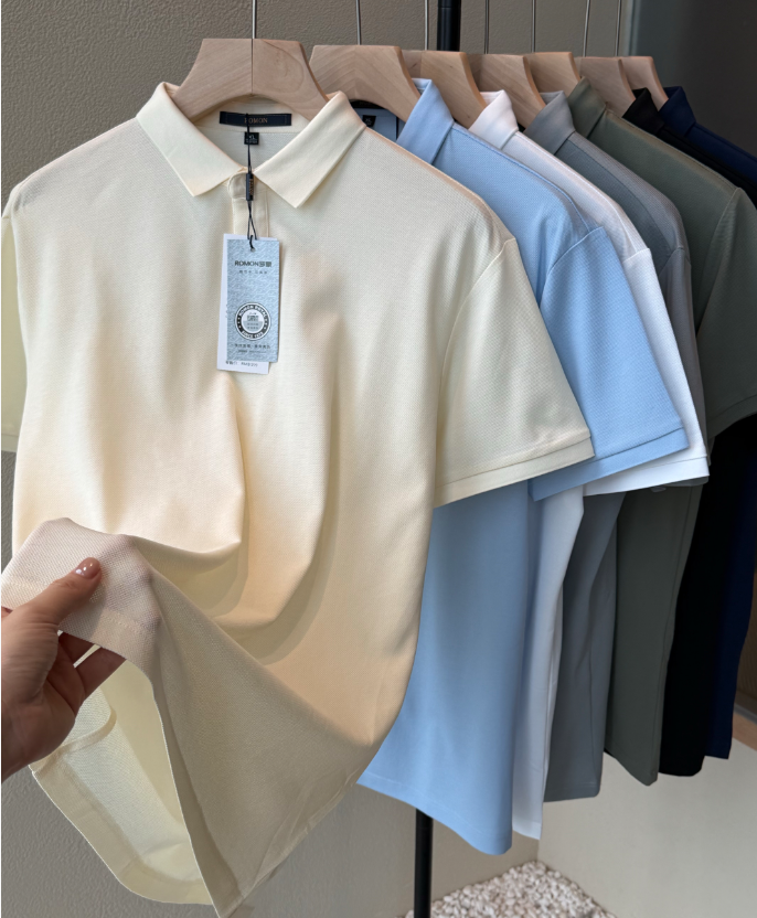 ROMON Men's Cool Cotton Polo Shirt