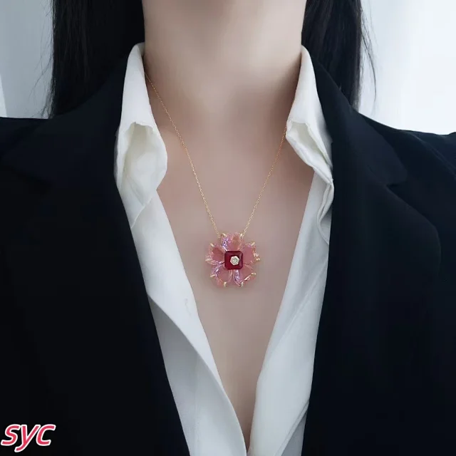 Swarovski Jewelry Crystal Halo Link Necklace product detail image 12