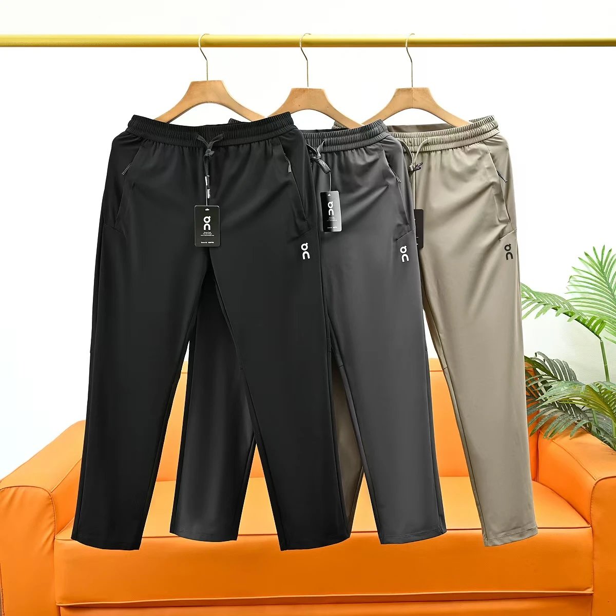 On Running Trail Pants Light Gray Pants - 9