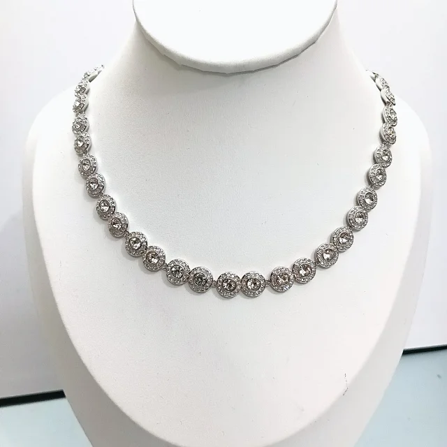 Swarovski Jewelry Crystal Halo Link Necklace product detail image 2