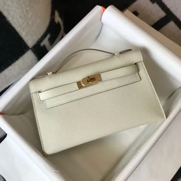 Hermès Mini Kelly II in Gris Perle Epsom Leather Handbag - 1
