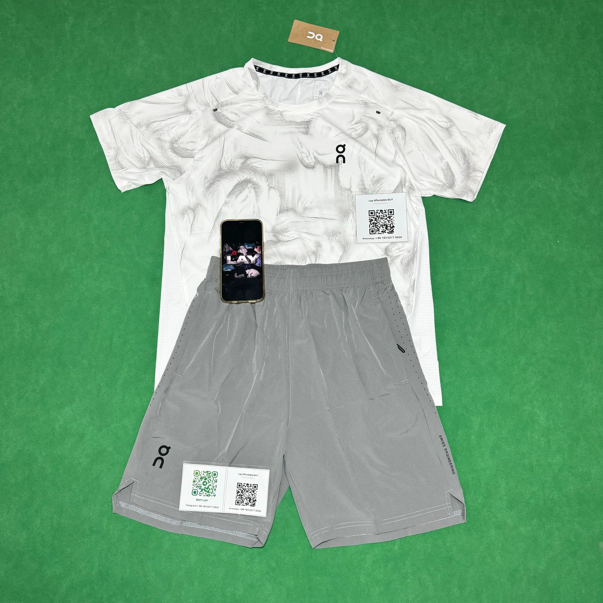 On Matching Sets Marble-print short-sleeve T-shirt and shorts set image 4