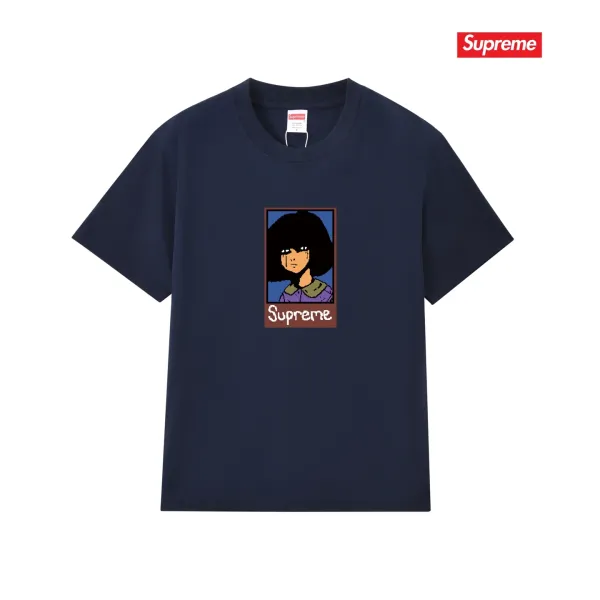 Supreme Pixel Art Graphic T-Shirt Navy - 12