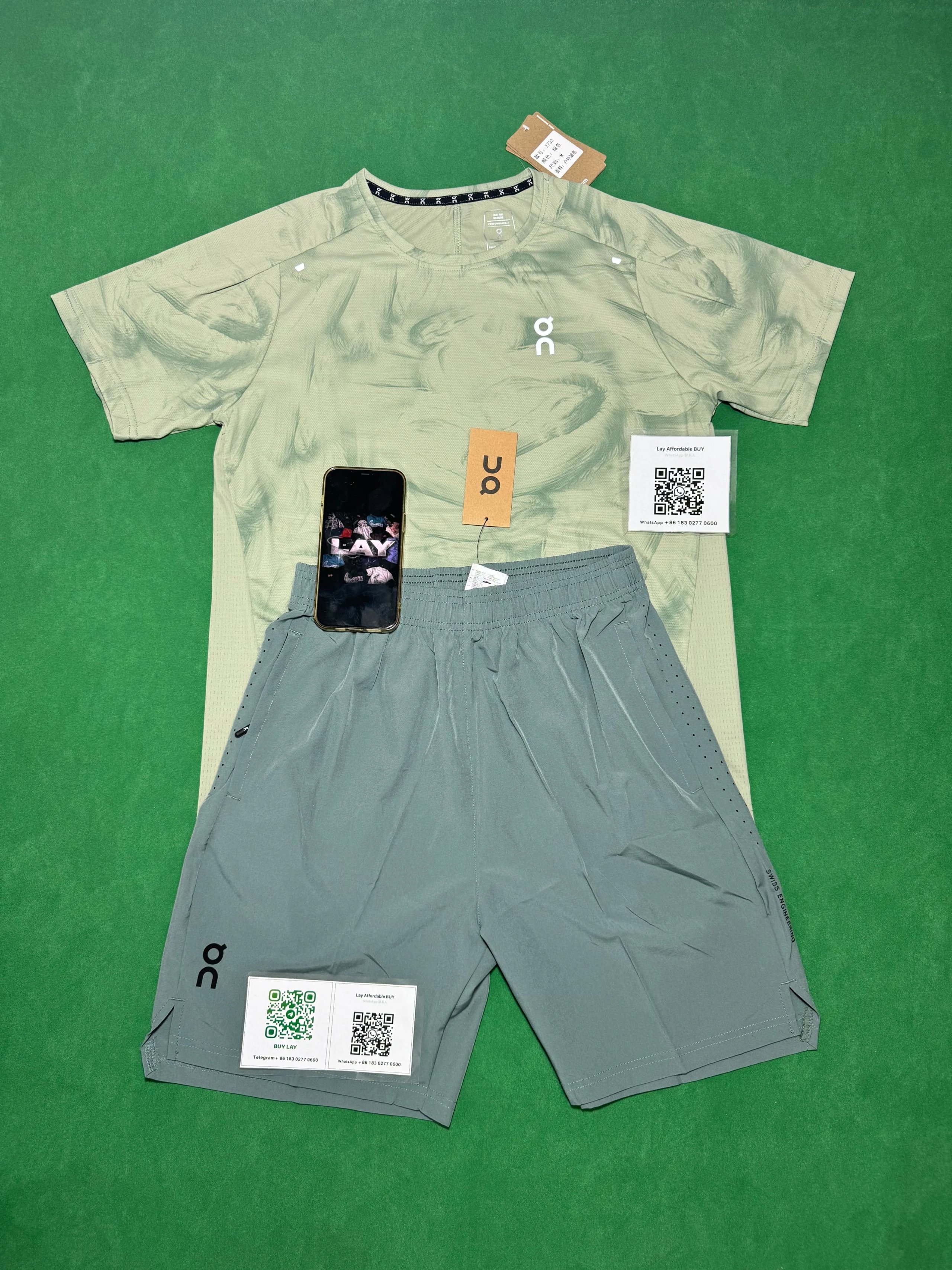 On Matching Sets Marble-print short-sleeve T-shirt and shorts set image 2