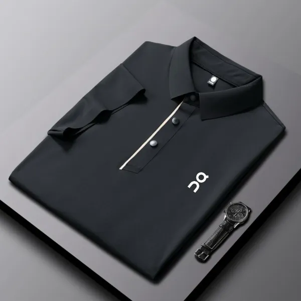 Design Polo Shirt Navy with Minimalist Logo Tops Polo - 6