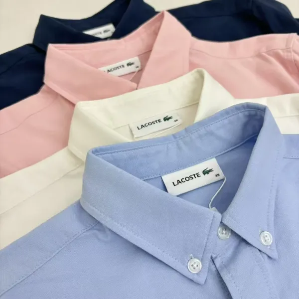Lacoste Classic Oxford Shirt Pink Shirt - 11