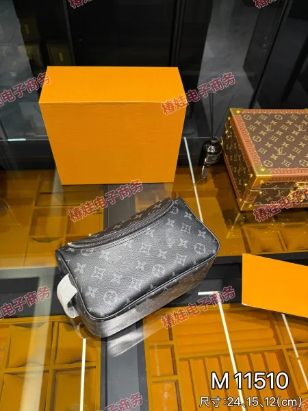 Louis Vuitton Monogram Eclipse Toiletry Pouch Black Bag Travel Bags - 1