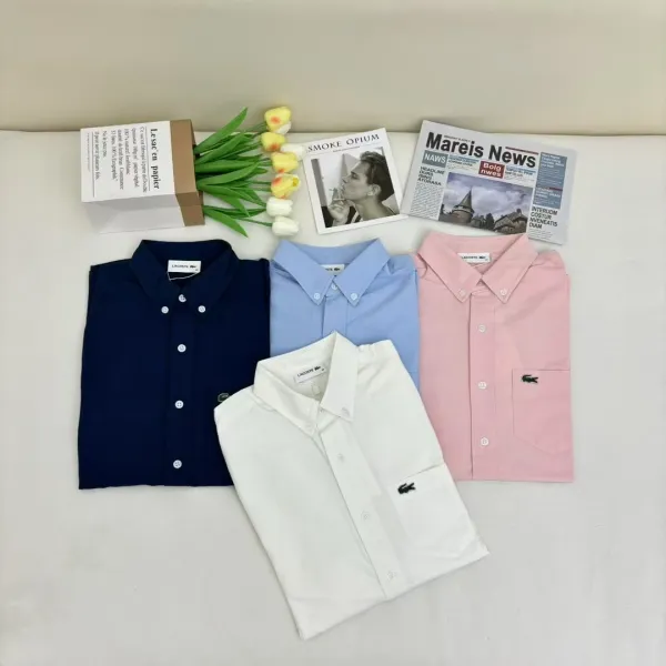Lacoste Classic Oxford Shirt Pink Shirt - 8