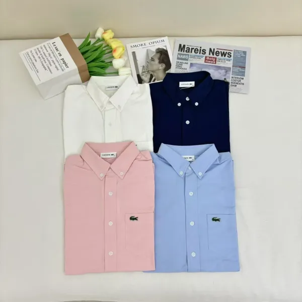 Lacoste Classic Oxford Shirt Pink Shirt - 9