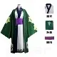 Design Kimono-Style Cosplay Costume Green Purple White Dress - 1