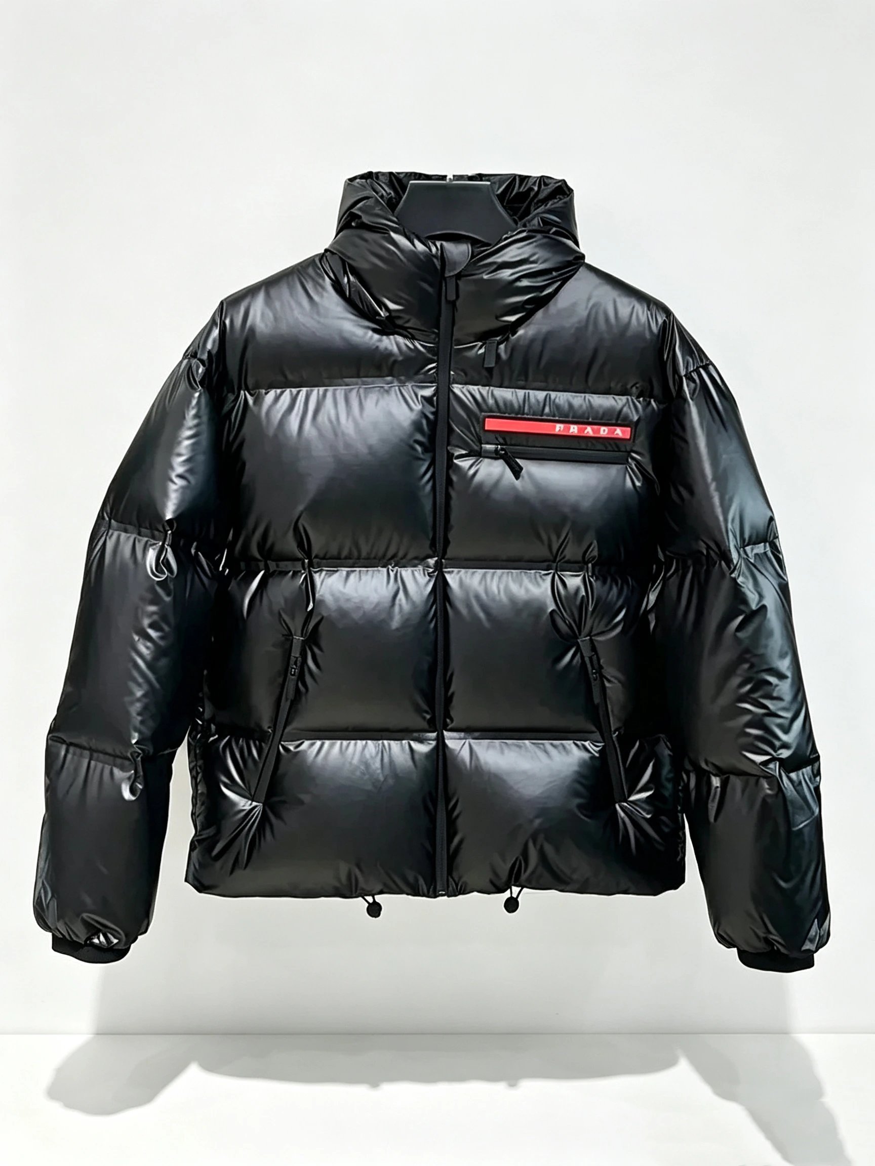 Prada Down Jackets LR-HX026 hooded puffer jacket with chest zip pocket product image