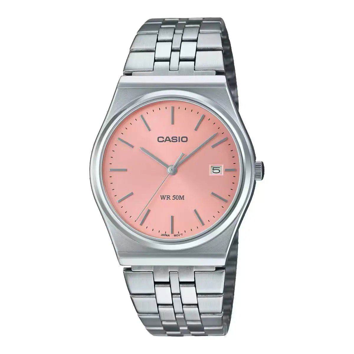 Casio Analog Watch Light Blue Dial Silver Stainless Steel Bracelet Quartz Watch Watches - 9