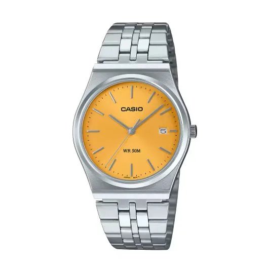 Casio Analog Watch Light Blue Dial Silver Stainless Steel Bracelet Quartz Watch Watches - 7