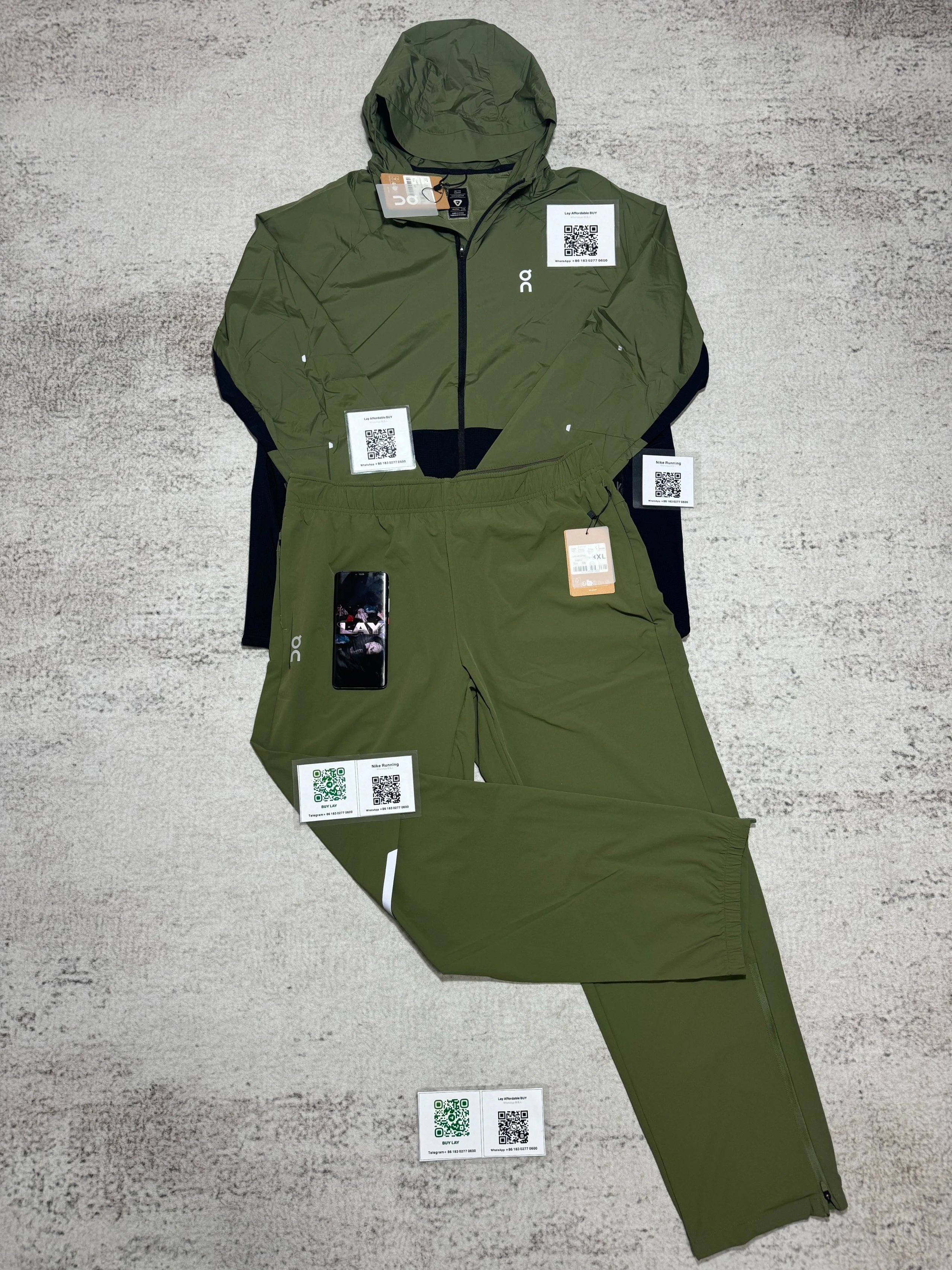 On Tracksuits Hooded reflective color-block running set image 6