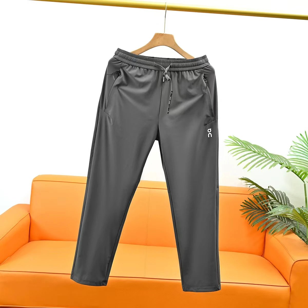 On Running Trail Pants Light Gray Pants - 12